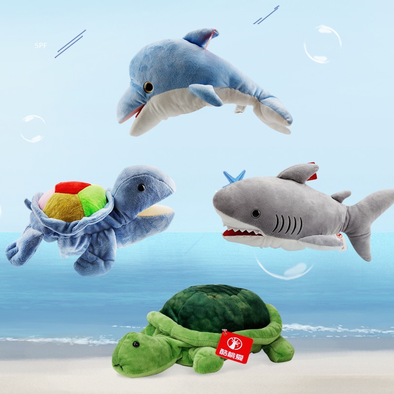 25Cm Aquaria Zee Dier Marionet Kinderen Onderwijs Activiteiten Verhalen Vertellen Dolfijn Haai Schildpad Marionet Spelen Speelgoed