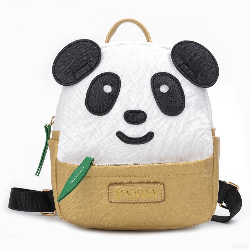 Tegneserie søde panda rygsæk børns skoletasker grundskole pu læder lille rygsæk til piger dejlige dagtasker