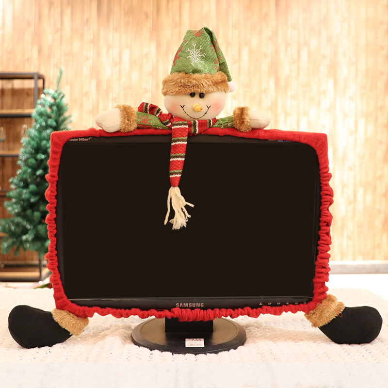 Ozdoby świąteczne robić domu elastyczne pokrowce na komputer osłona przeciwkurzowa na ekran komputera wesołych świąt