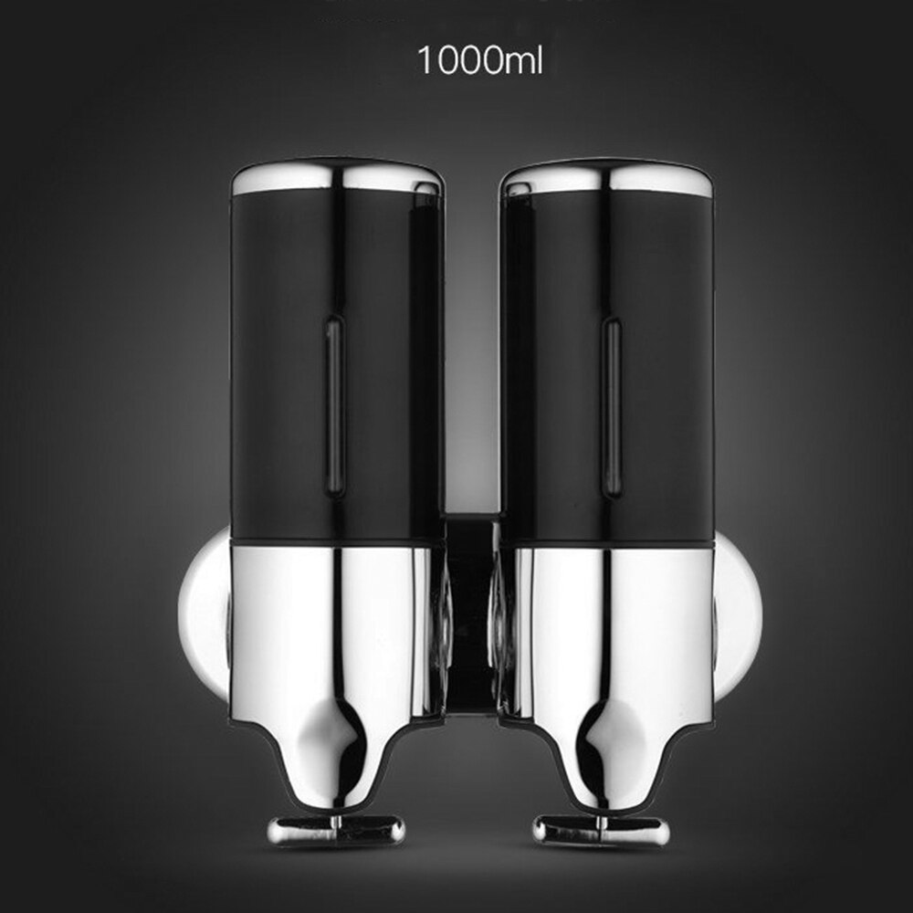 500ml Double Liquid Soap Dispenser Wall Mount Bathroom Shower Shampoo Dispensers Shower Accessories for Hotel