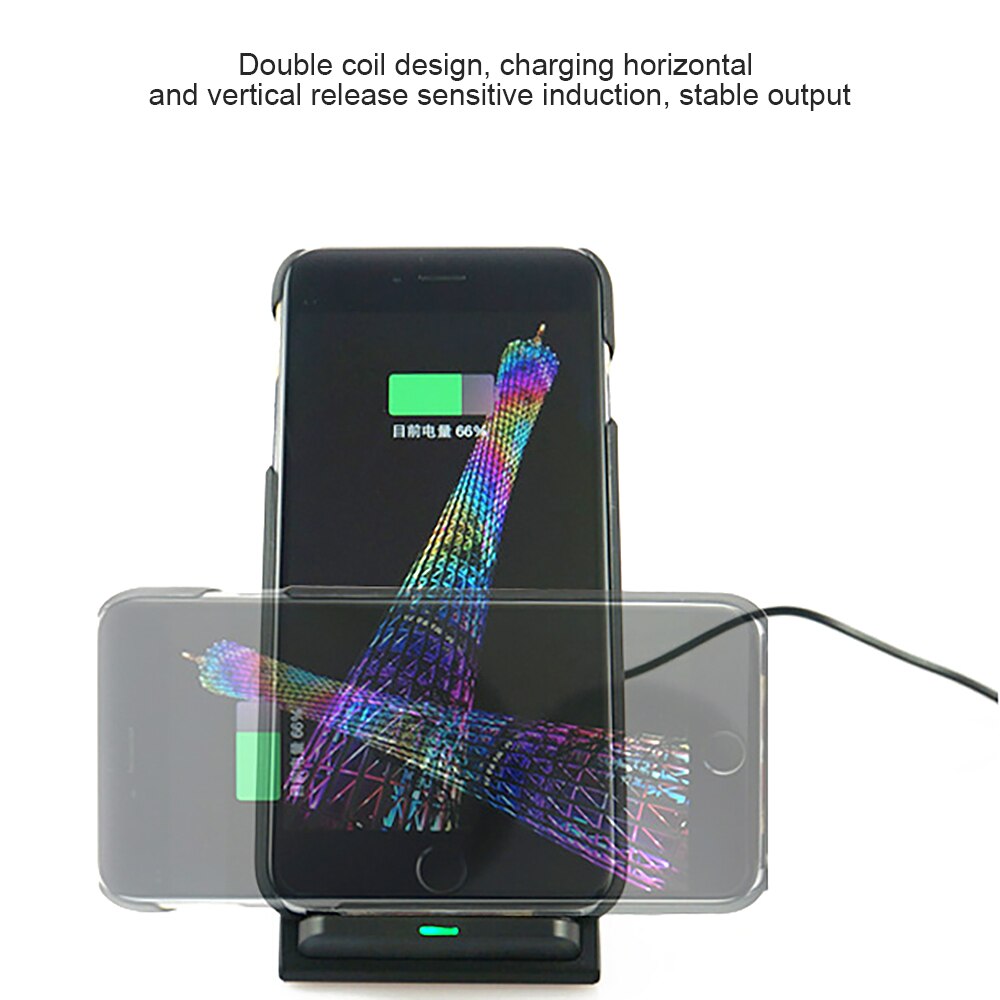 10W Qi Wireless Charger Stand For iPhone 13 12 11 Pro X XS Max XR 8 Fast Charging For Samsung S21 Plus Dock Station Phone Holder