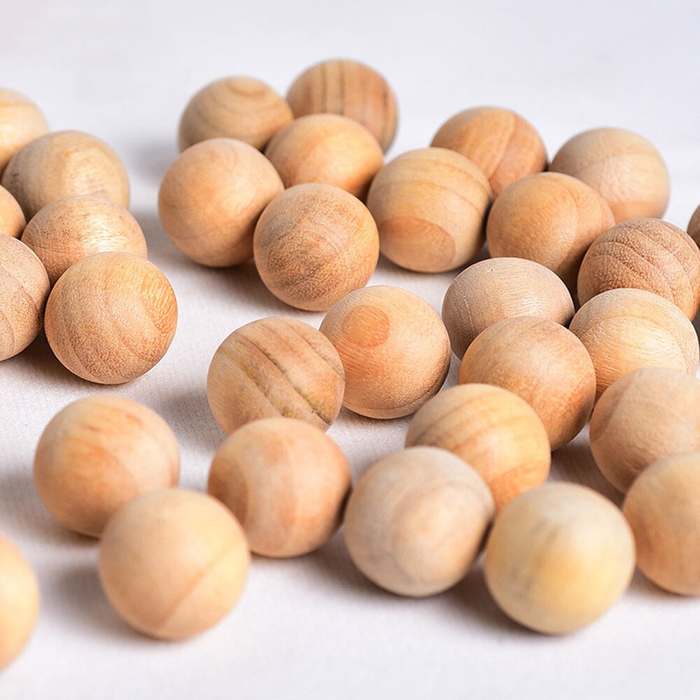 100 Uds Bola de alcanfor Natural práctica bola repelente de insectos para mantas de ropa