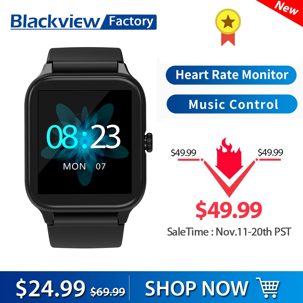 Blackview R3 Pro SmartWatch Heart Rate Clock Sleep Monitor Men Women Sports Watch Big Battery for IOS Smartphone Android Phone