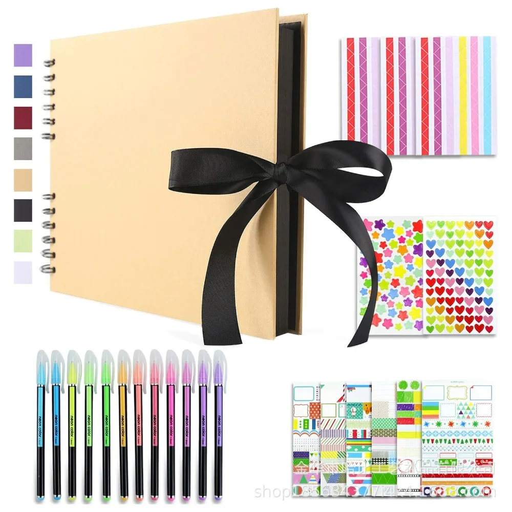 1pc Handmade Collectible Memorial Album DIY Scrapbooking Graffiti Black Card Inserts for Furniture Decoration,Memorials