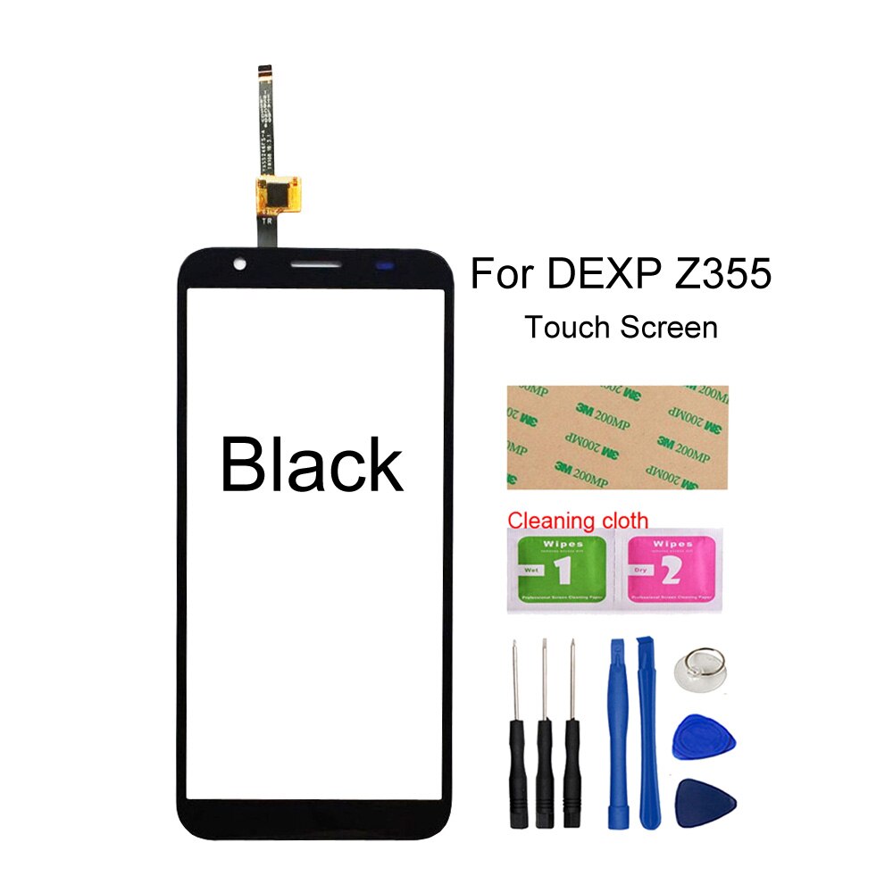 Touch Screen Panel Für DEXP BL150 BS650 Z355 Z455 Touchscreen Digitizer Glas Panel Sensor Front Glas Montage Teile: Z355 Black Tools