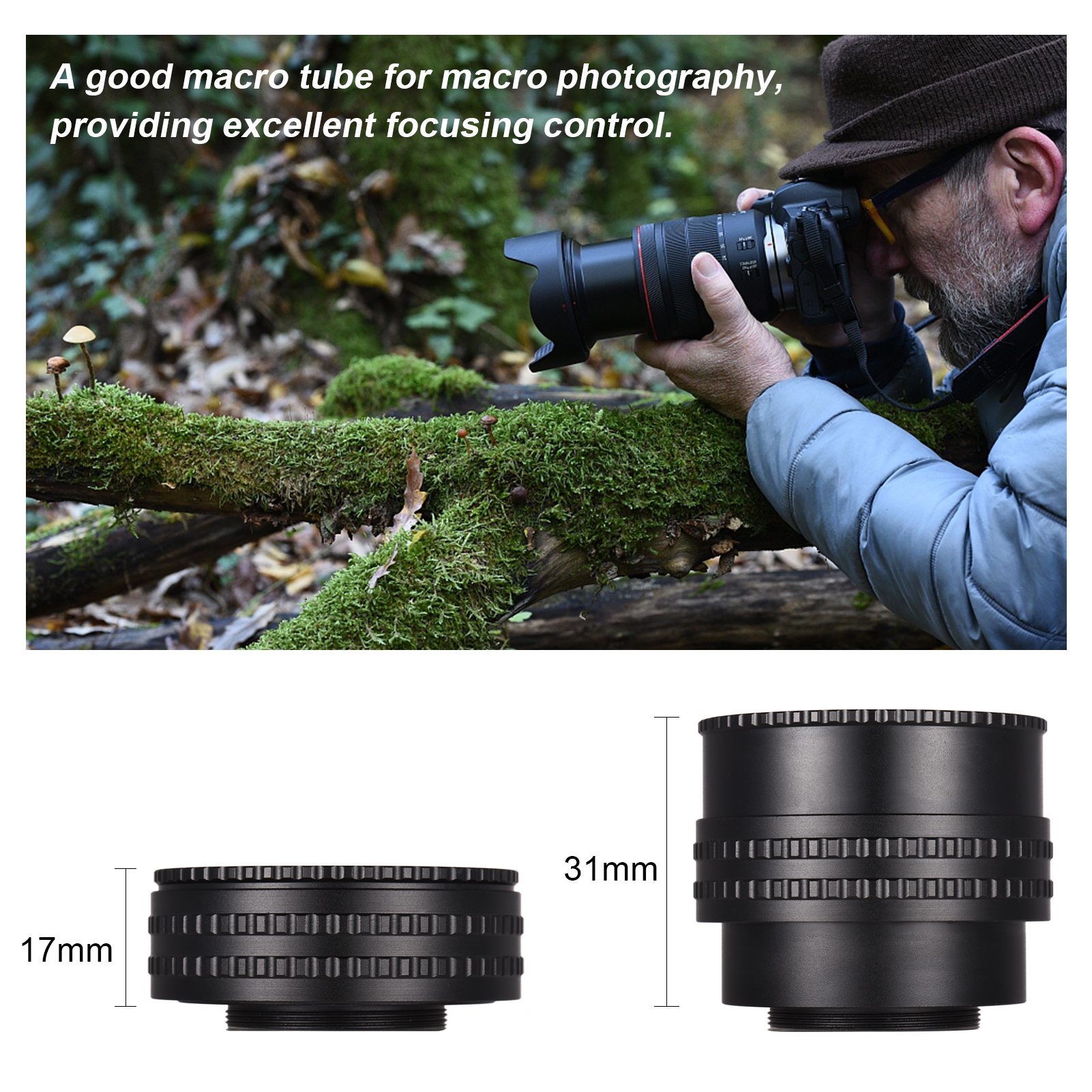M52-m42(17-31) 17mm-31mm m52 to m42- vatting cameralensadapterring macro-verlengbuis spiraalvormige lensfocusadapterring