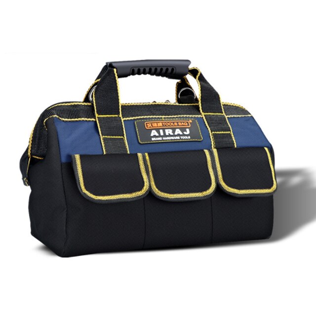 Multi-Funktion Werkzeug Tasche 1680D für Oxford Tuch Elektriker Tasche Breiten Mund Werkzeug Tasche Wasserdichte Lagerung Tasche für Schraubendreher näGel:  schwarz 2