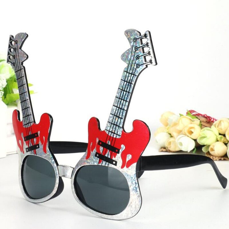 Rock Gitaar Bril Grappige Zonnebril Kids Volwassenen Bar KTV Eyewear Verjaardag Dance Party Gunsten