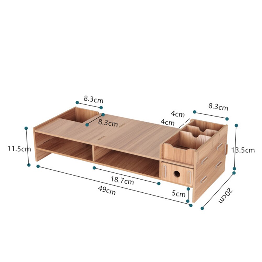 棚ラップトップスタンドホルダー木製デスクトップモニタースタンドコンピュータ画面ライザー棚台座強力なラップトップスタンドデスクホルダー