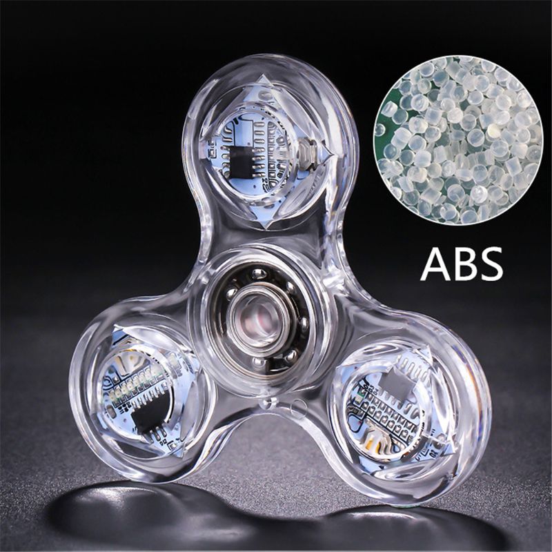Nieuwigheid meerdere veranderingen led fidget spinner lichtgevende hand top spinners glow in dark edc stress relief speelgoed