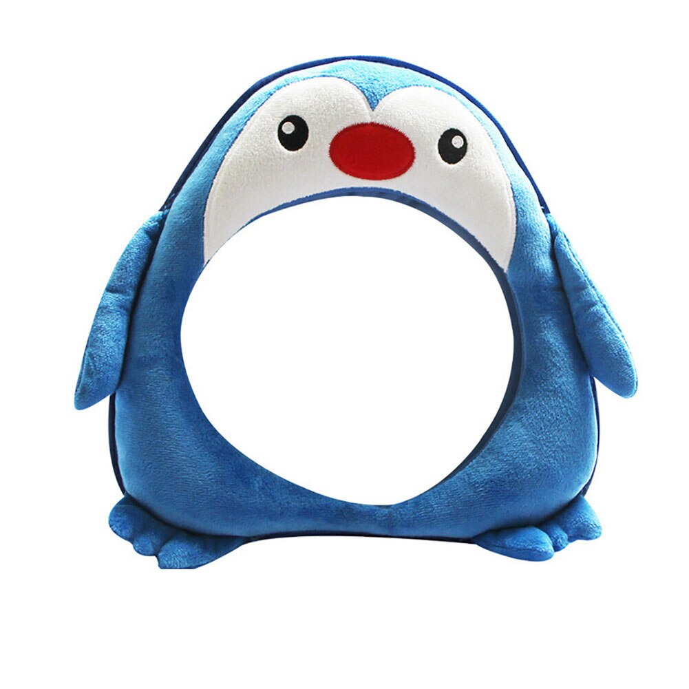 Support tête de voiture avec Animal de dessin animé mignon, miroir d'observation de sécurité pour bébé, vue arrière pour bébé, miroir de sécurité avec Clip: Penguin