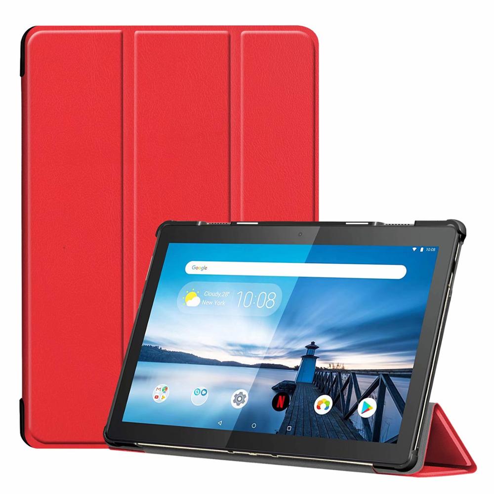 Slim Hard Case for Lenovo Tab M10 TB-X605F Release Tablet 3 Fold Magnetic Stand Cover for M10 X605 10.1 Inch