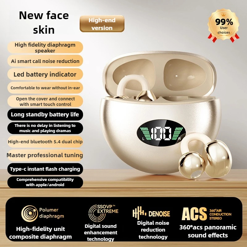 Auriculares Bluetooth inalámbricos con clip Xiaomi de sonido Alto valor Batería de larga duración Perfecto para deportes Estilo de vida activo: Negro