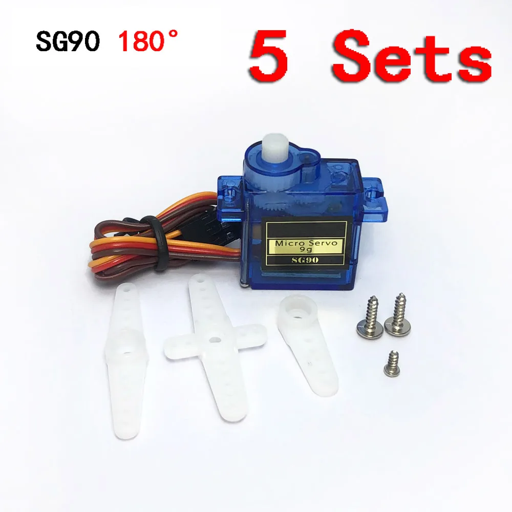 Mg90s sg90 9g digital mini mikro servo 180/360 grader til rc helikopter fly mini båd bil  mg90 9g trex 450 rc robot: Rød