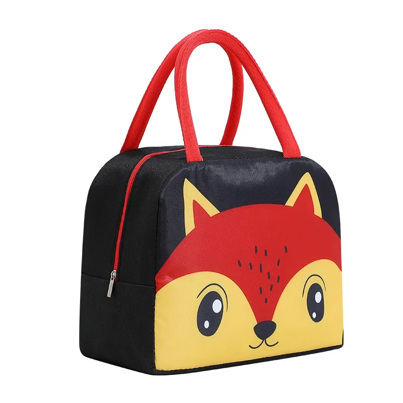 Children Lunch Bag Portable Cute Dinosaur Animals Waterproof Food Warmer Lunch Box Insulated Bag Kids School Food Storage Bags: green