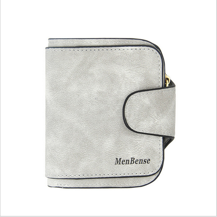 nouvelle portefeuille femmes court en cuir givré grande capacité pochette portefeuille femmes: Clair
