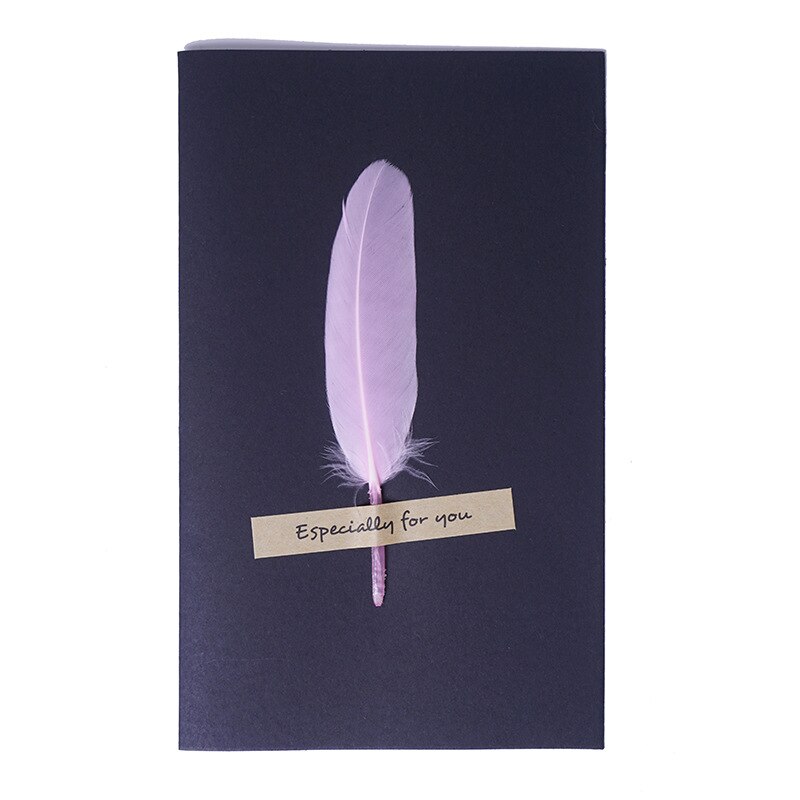 EZONE plume enveloppe + carte de voeux enveloppe noir affaires enveloppe haut de gamme Kraft papier enveloppe école fournitures de bureau: B