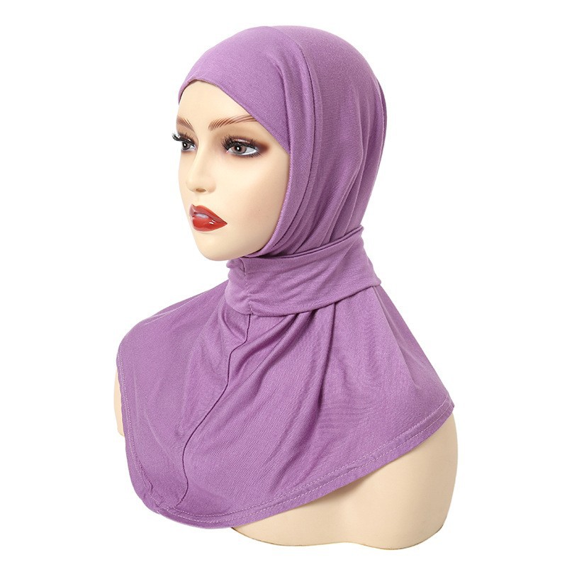 Classique Islam femmes prêt à porter Snap Fastener Hijabs pour femme couverture complète bandeau écharpe Turban casquettes Turbante Mujer: Black