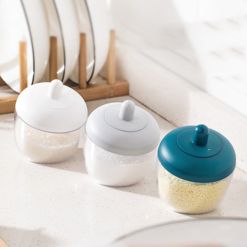 Seasoning Bottle Spice Organizer Jar With Spoon Salt Sugar Chicken Essence Condiment Storage Containers