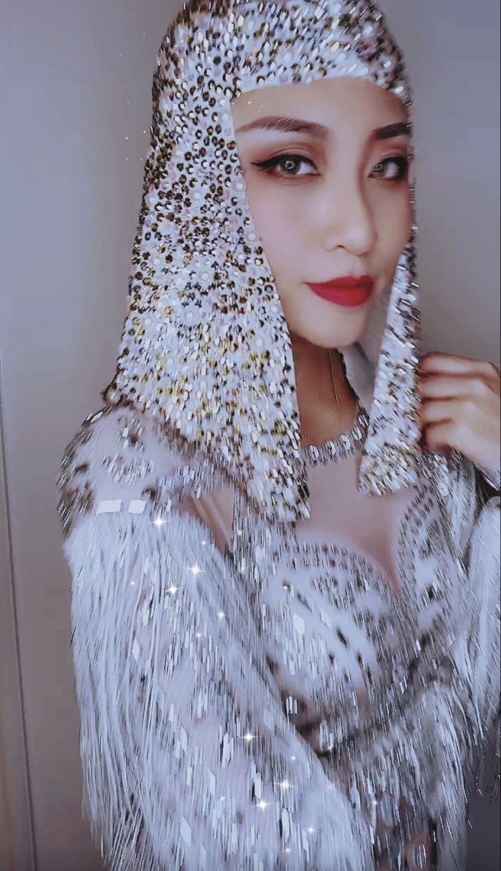 Veelkleurige strass steentjes parels hoofddeksels performance kostuum vrouwen zanger podium show danskleding kristallen kralen hoofdtooi