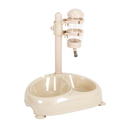 Hoopet advanced pet dog drinkbak, draaibaar en opklapbaar, kattenvoerbak, gemakkelijk schoon, wit, rood: Zilver