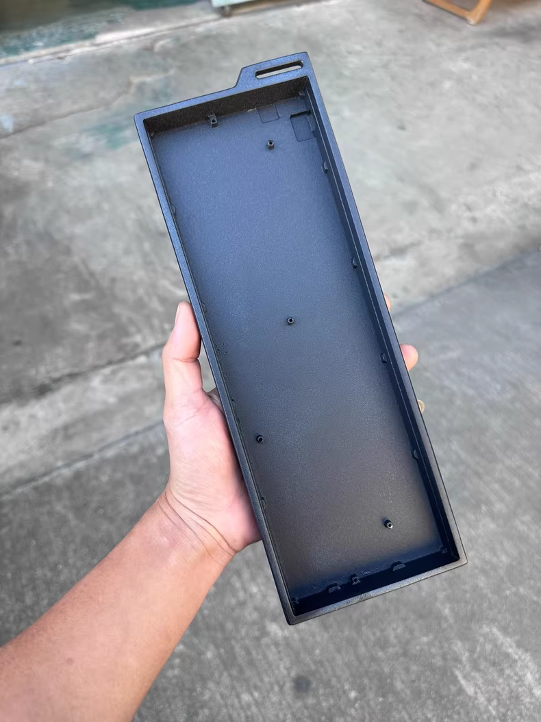 Funda para teclado de aleación de aluminio Gh60 Hm66, funda para teclado mecánico para juegos Cnc personalizado 60% para ordenador Wooting60he Mojo60 Xr60 Hm66: Negro