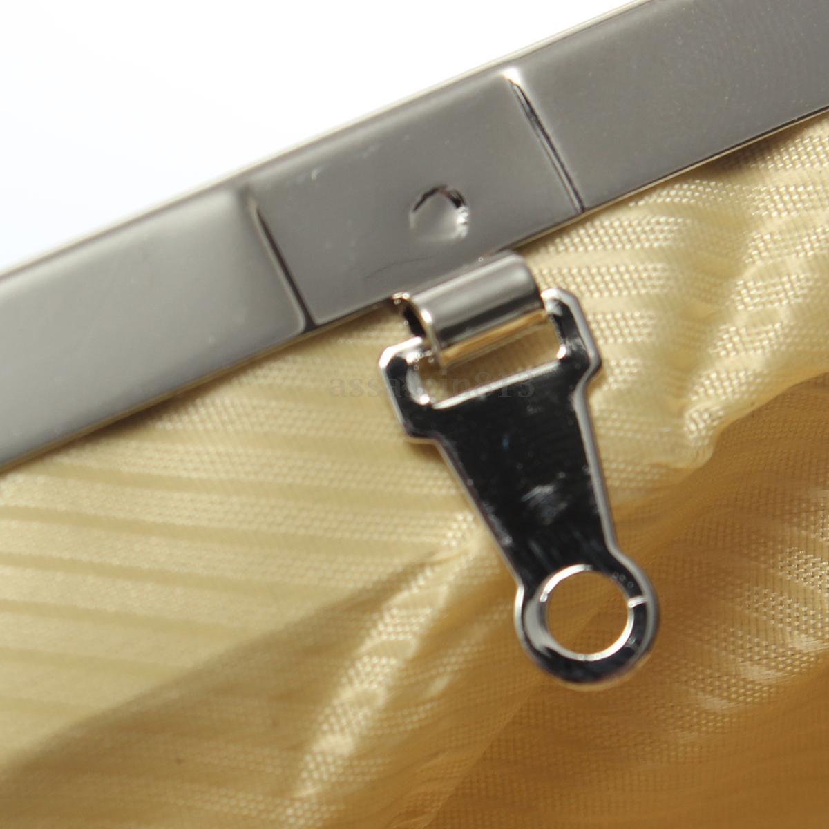 Women Pleated Satin Clutch Wedding Evening Bag Party Bridal Handbag Purse Bags