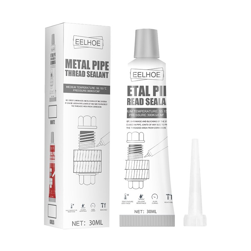 Metal Pipe Thread Sealant Multipurpose Heat-Resistant Thread Locking Agent Simple Operation XHC88: white