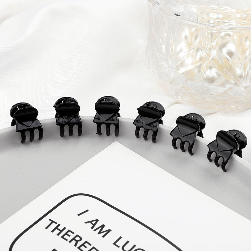 Mini pasadores coreanos de plástico para niña y mujer, pinzas para el pelo, pinzas de cangrejo para el pelo, herramienta de maquillaje, accesorios para el cabello, 12 Uds.