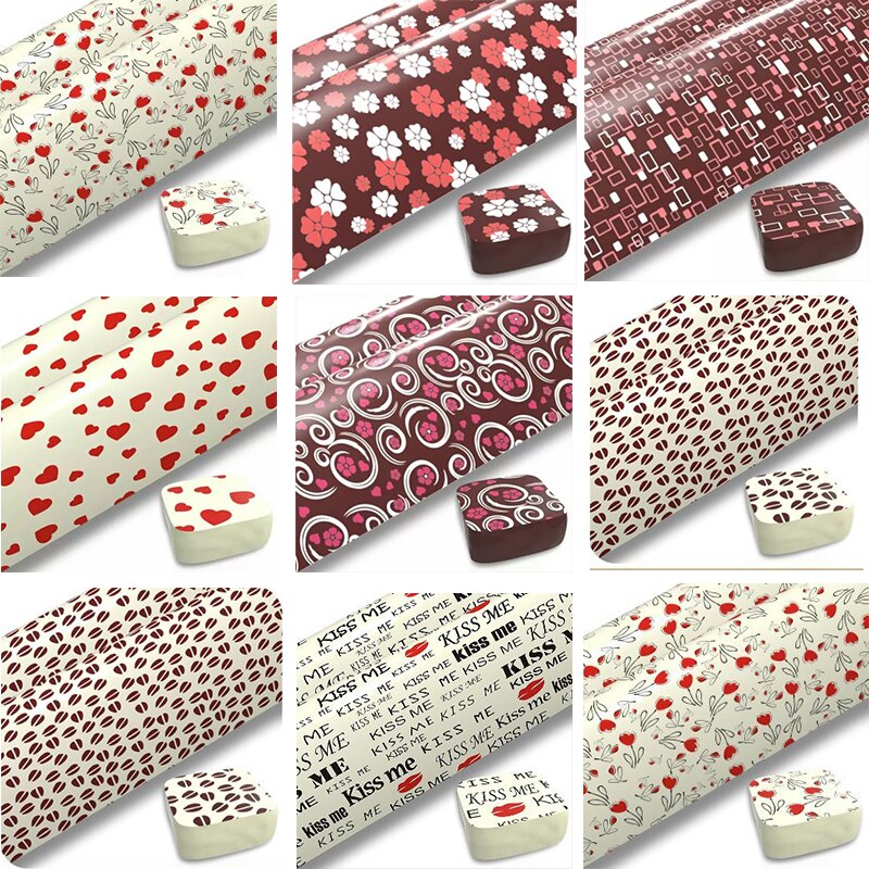 10Pcs/20Pcs Multi-Patroon Voedsel Transfer Papier Chocolade Transfer Papier Bakken Diy Transfer Sheet 30X20Cm