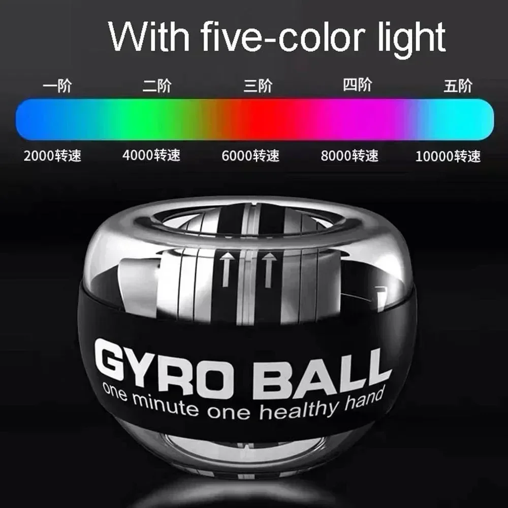 Gyrobal met ballentas Powerball Gekleurde lichten Power Ball Gymoefening Sporttrainingsapparatuur Armworstelen Onderarmtraining