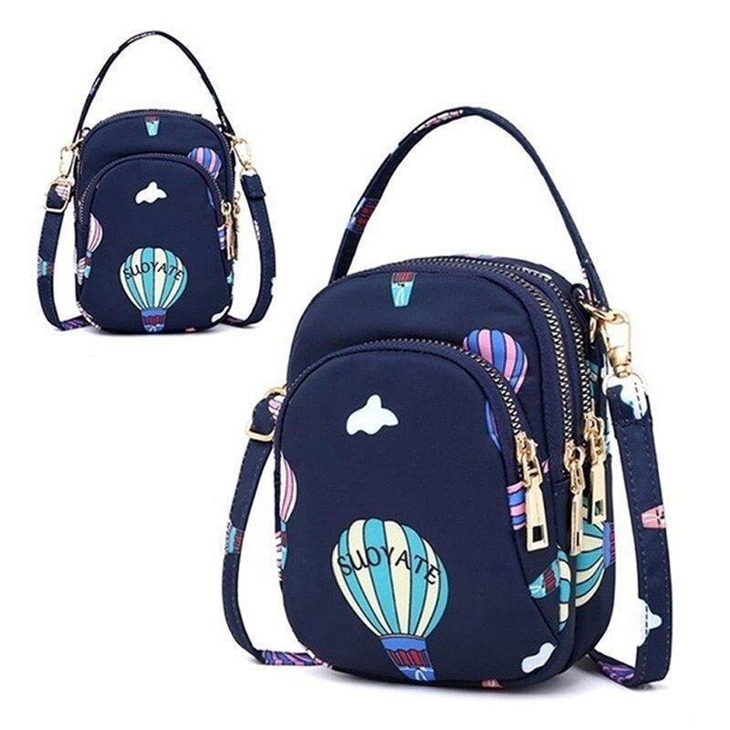 Wasserdichte Oxford-schultertasche für damen, mit kopfhöreröffnung, handytasche, lässiger geldbörse, handytasche, handtasche