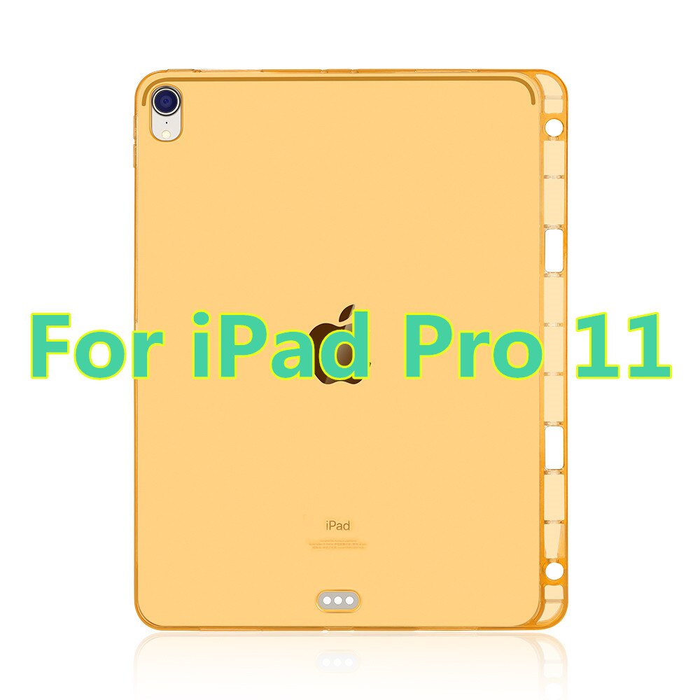 DOWSWIN Case For iPad Pro 12.9 Soft TPU Back Cover For iPad Pro 11 Case With Pencil Holder Case For iPad Pro 12.9: gold pro 11