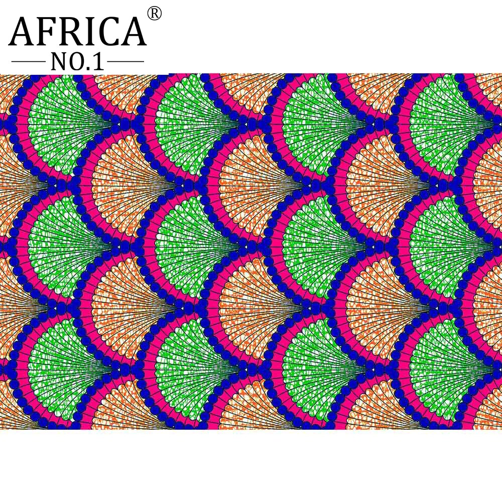 Ankara African Veritable Dashiki Print Cotton Fabric Wax Prints 6 Yards