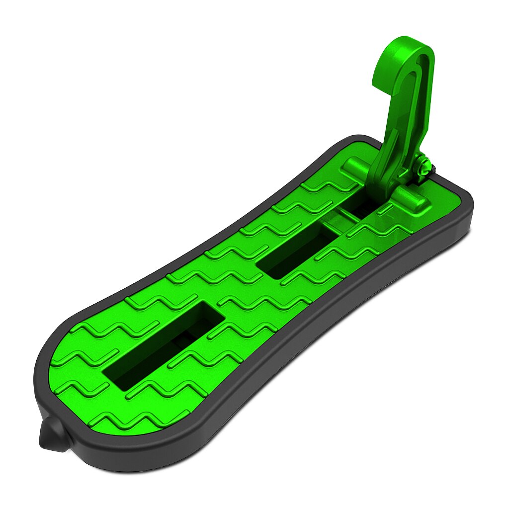 Foldable Car Roof Rack Step Car Door Step Multifunction Universal Latch Hook Auxiliary Foot Pedal Emergency Window Breaker: B Green