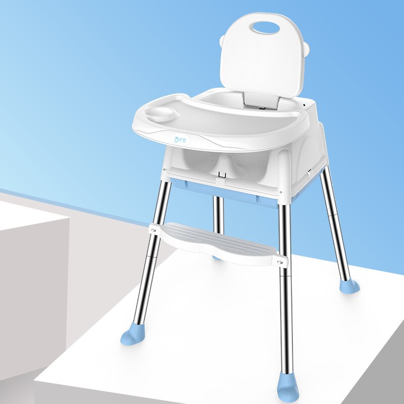 Baby Eetkamerstoel Multifunctionele Opvouwbare Draagbare Kinderstoel Bb Eettafel Stoel Stoel Kind Eetkamerstoel: Blue(four rounds)