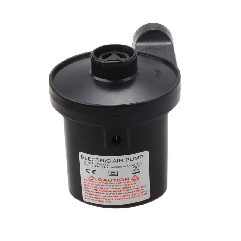 Elektrisk luftpump elektrisk pump inkluderar 3 tillbehör för luftmadrasser, uppblåsbara simdjur eller automatisk camping och f
