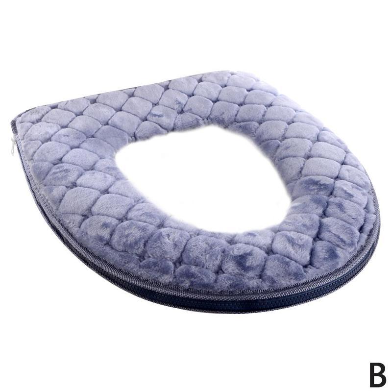 Alfombra de baño aseo cubierta lavable suave asiento almohadillas cálido tapa de inodoro 30cm asiento cojín decoración de baño accesorios de baño: B