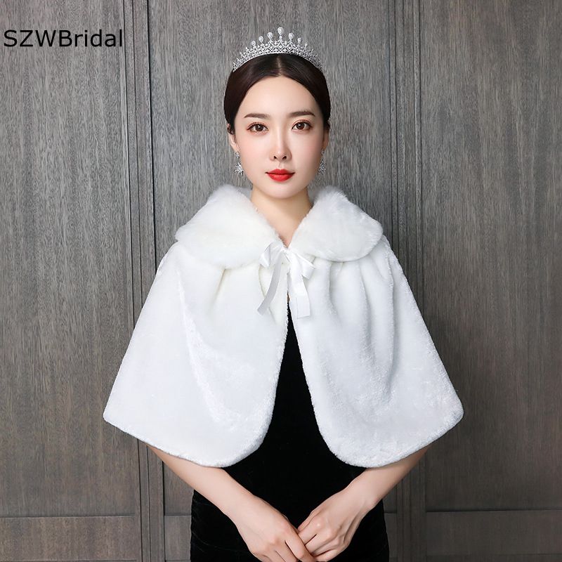 Chale – robe de mariée en plumes, accessoires de mariage bon marché, châle en fourrure,