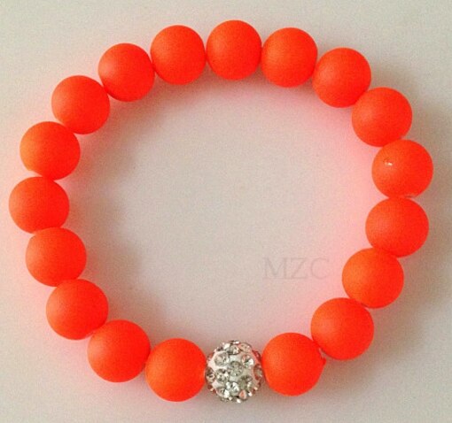 10mm 12 stuk/partij Mix Neon h5363532 Kleur Kralen Disco crystal Armband Ball Stand Stretch goede ok 3; kfd handgemaakte r4464: 1