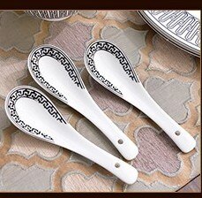 fancy servise sett vestlig h deco serie biff tallerken fett husholdning matbit tørket frukt kakefat luksus bestikk sett: Suppeskje -3 stk