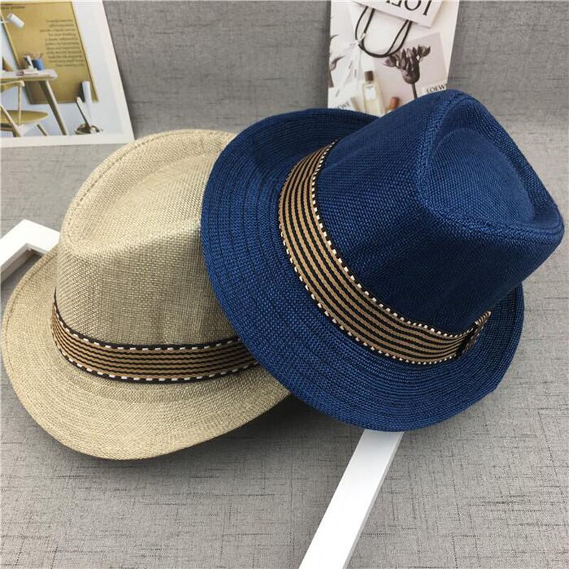 Sombrero de paja para bebé, gorra de Jazz para niño, gorra de sol, Sombrero de Panamá, accesorios de fotografía