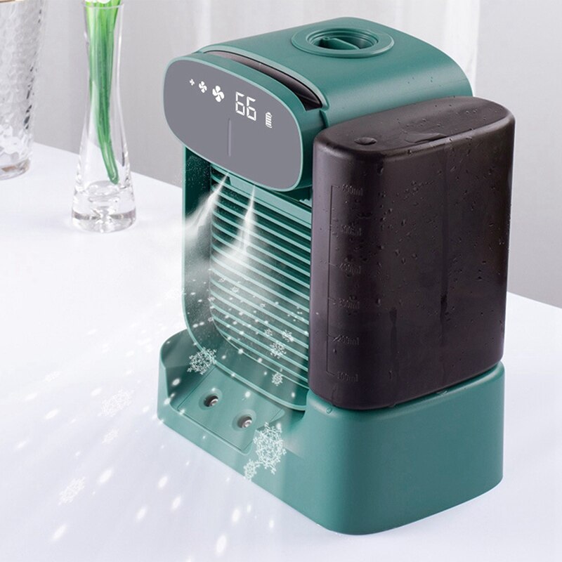 Air Conditioning USB Air Cooler Mini Fan Mobile Humidification 2400 Mah Portable Water Cooled Air Conditioning