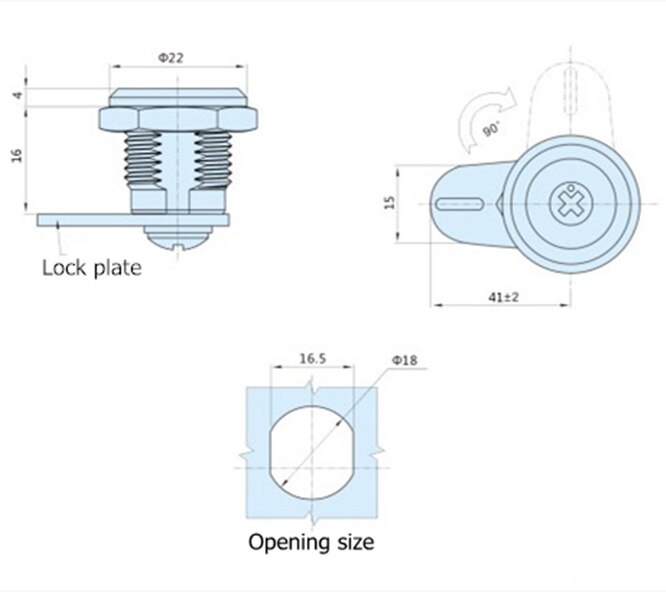 Rotary Tong Lock Ronde Brief Doos Metalen Kast Loc... – Grandado