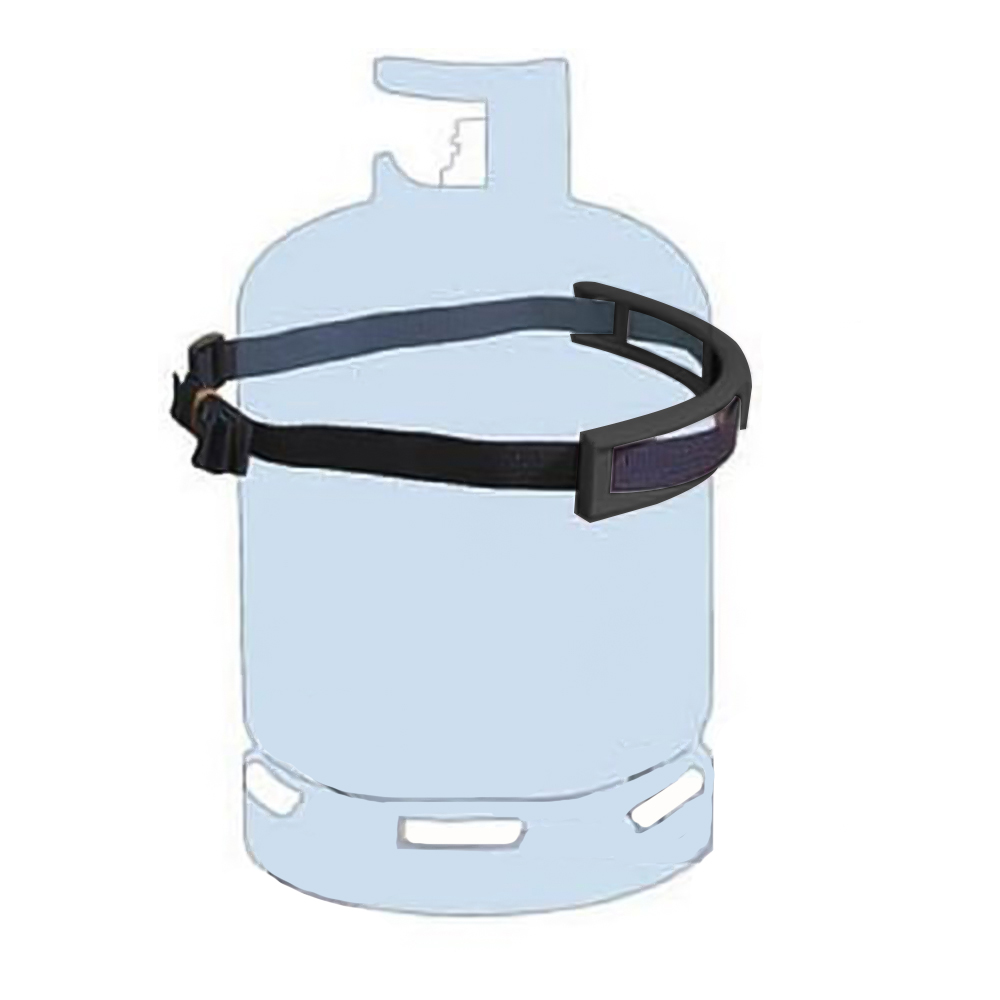 Durable Propane Tank Mounting Bracket with Ground Foot-Secure Liquid Gas Bottle Holder for Travel Trailers and Motorhomes
