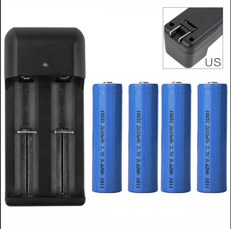 Deurbel 18650 batterij 2 PCS/4 PCS 2600mAh en Batterij Oplader voor