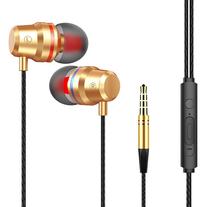 Brand Stereo Oortelefoon Voor Panasonic GD76 Oordopjes Headsets Met Microfoon Afstandsbediening Volumeregeling Oortelefoon: Goud