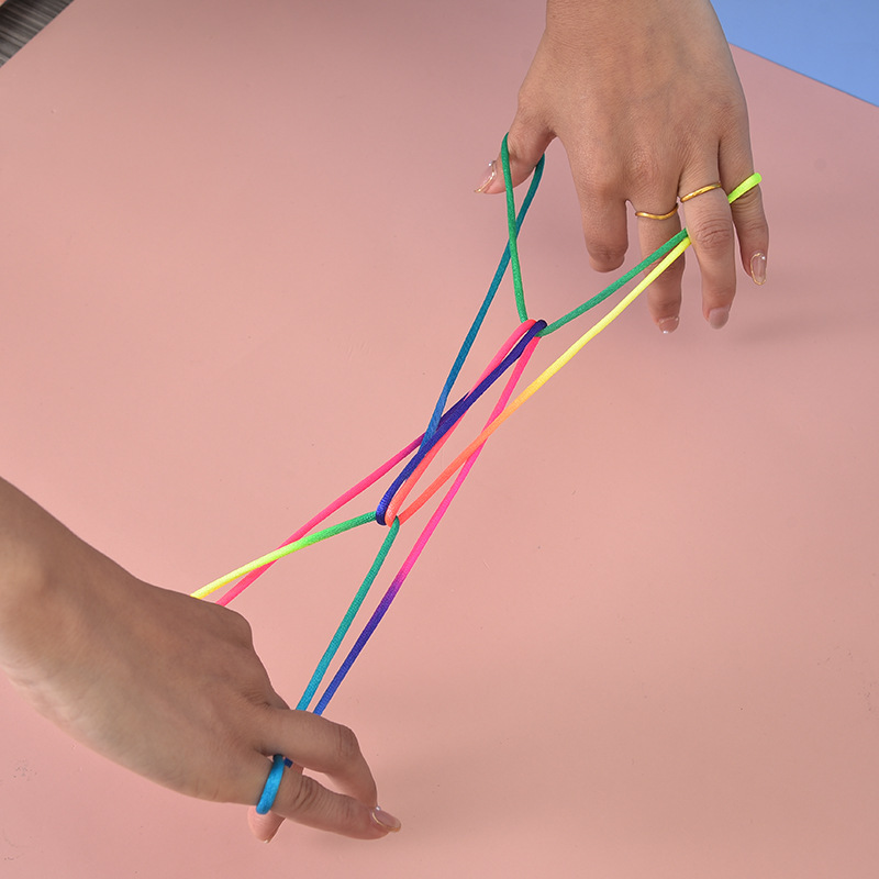 3PCS Chinese String For Kids Finger Game Rainbow C... – Grandado