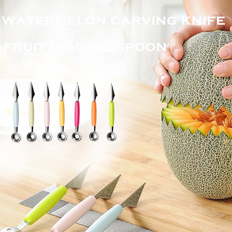 Cuchillo para tallar fruta, cuchara para helado, sandía, herramienta de bricolaje, surtido de platos fríos, 1 unidad