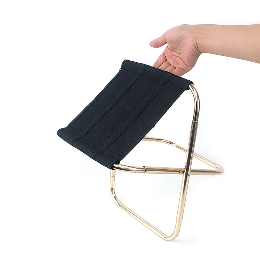 Camp Stool Outdoor Compact Portable Aluminium Alloy Folding Fishing Stool Collapsible Camping Seats Hiking Stool Can Be Folded